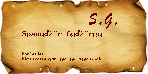 Spanyár György névjegykártya