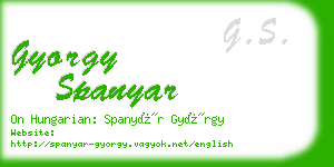 gyorgy spanyar business card